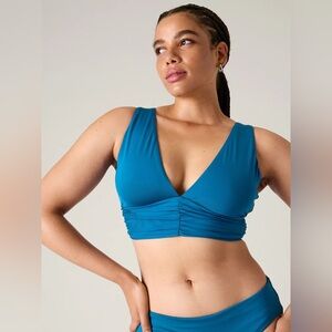 New Athleta Horizon Bikini Top In blue Size Medium